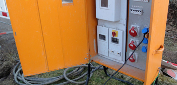 Baustrom bei Elektro Benischke in Runkel